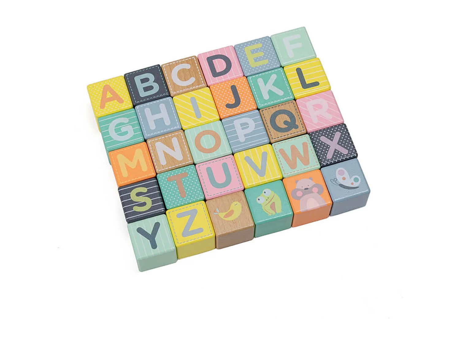 Trotteur en bois avec cubes à jouer - De 18 mois à 3 ans