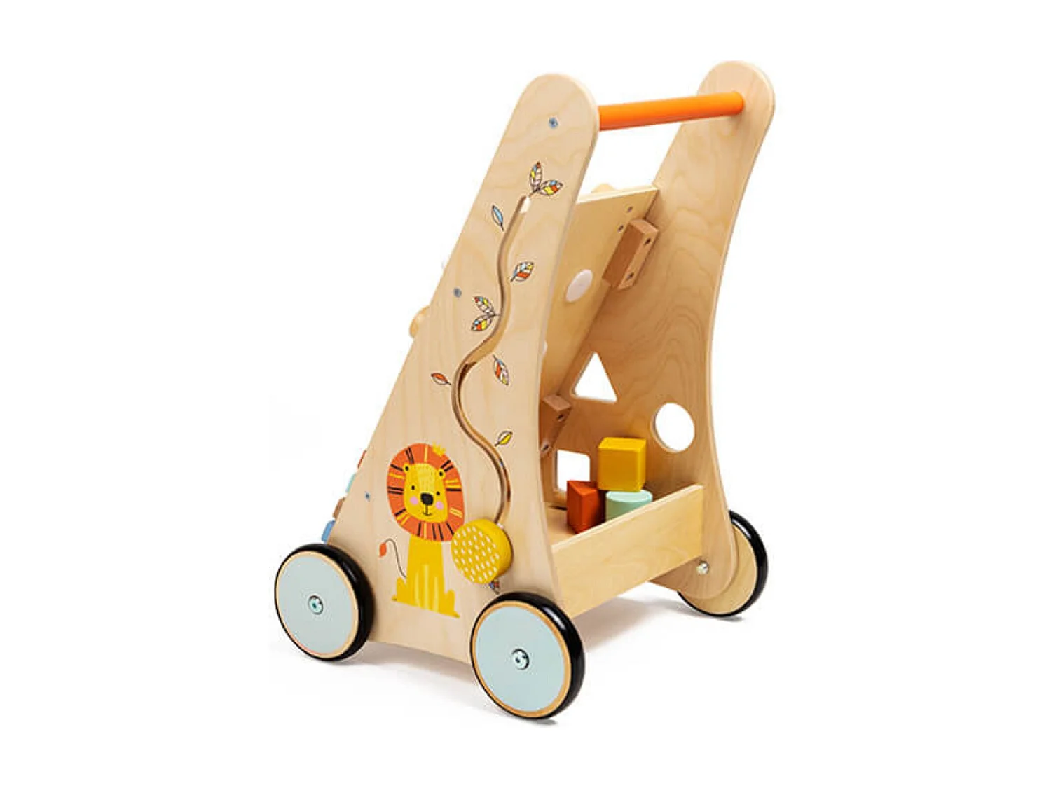 Houten loopwagen 6 activiteiten Jungle - Van 1 tot 2 jaar