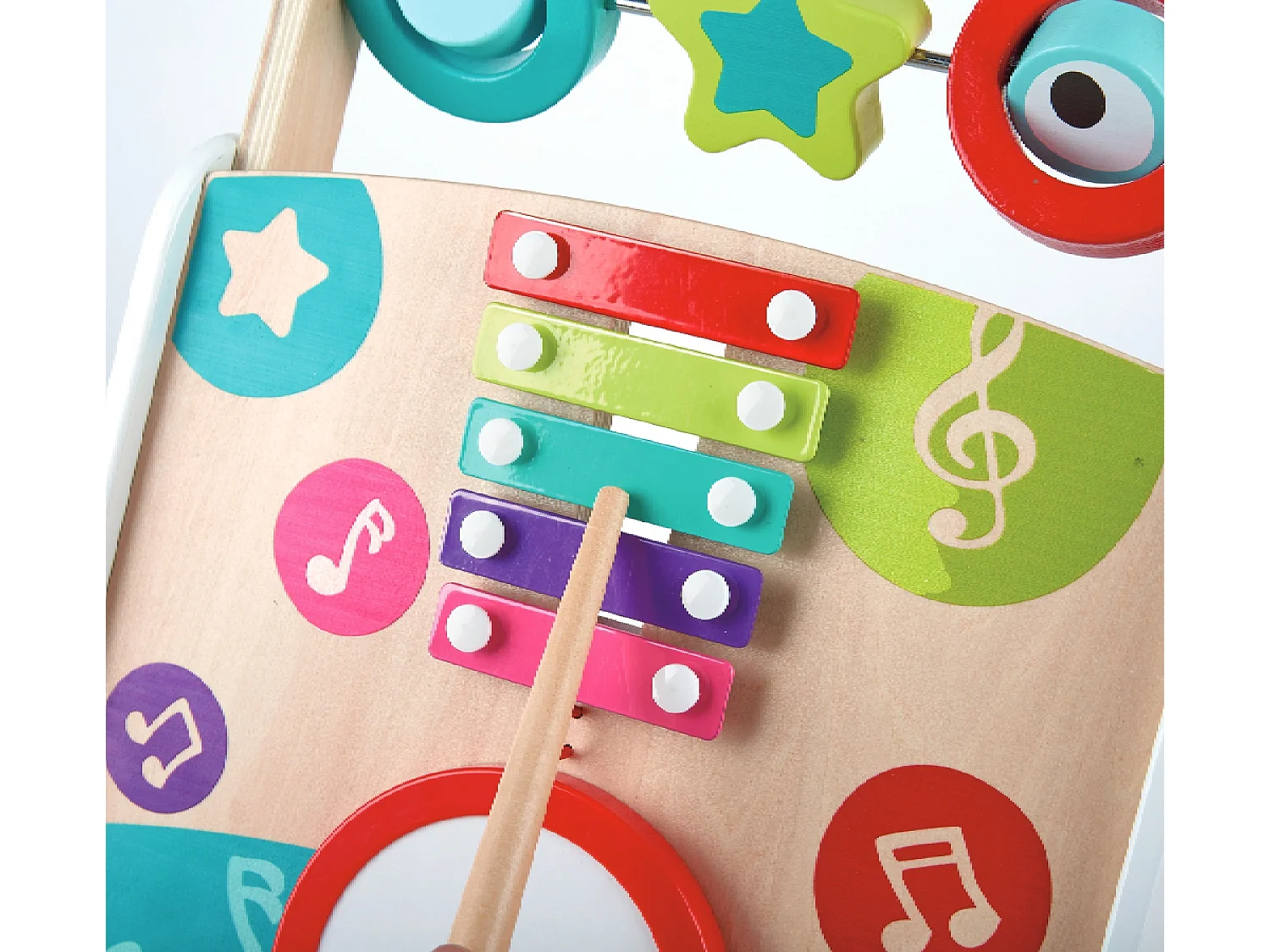 HAPE - Trotteur musical avec instruments - 40,5 x 41,5 x 50 cm - À partir de 10 mois