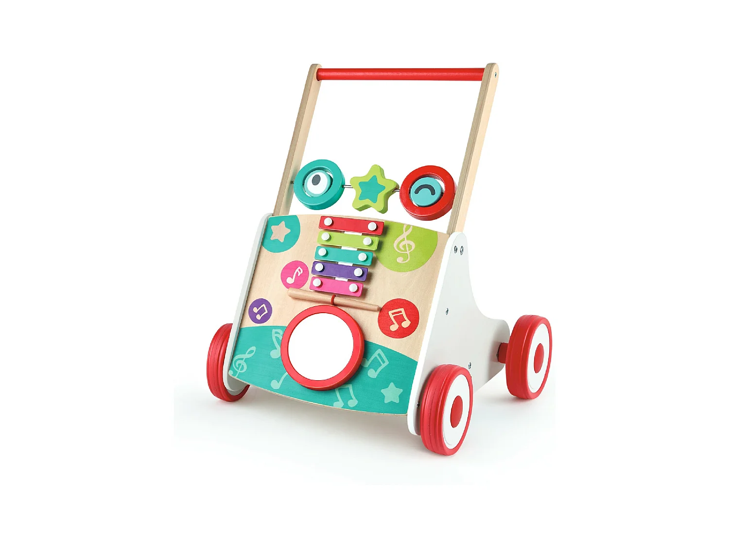 Trotteur musical avec instruments - 40,5 x 41,5 x 50 cm - À partir de 10 mois