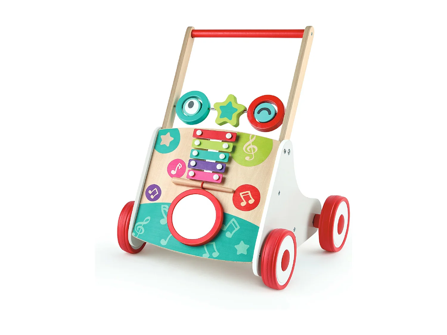 Trotteur musical avec instruments - 40,5 x 41,5 x 50 cm - À partir de 10 mois