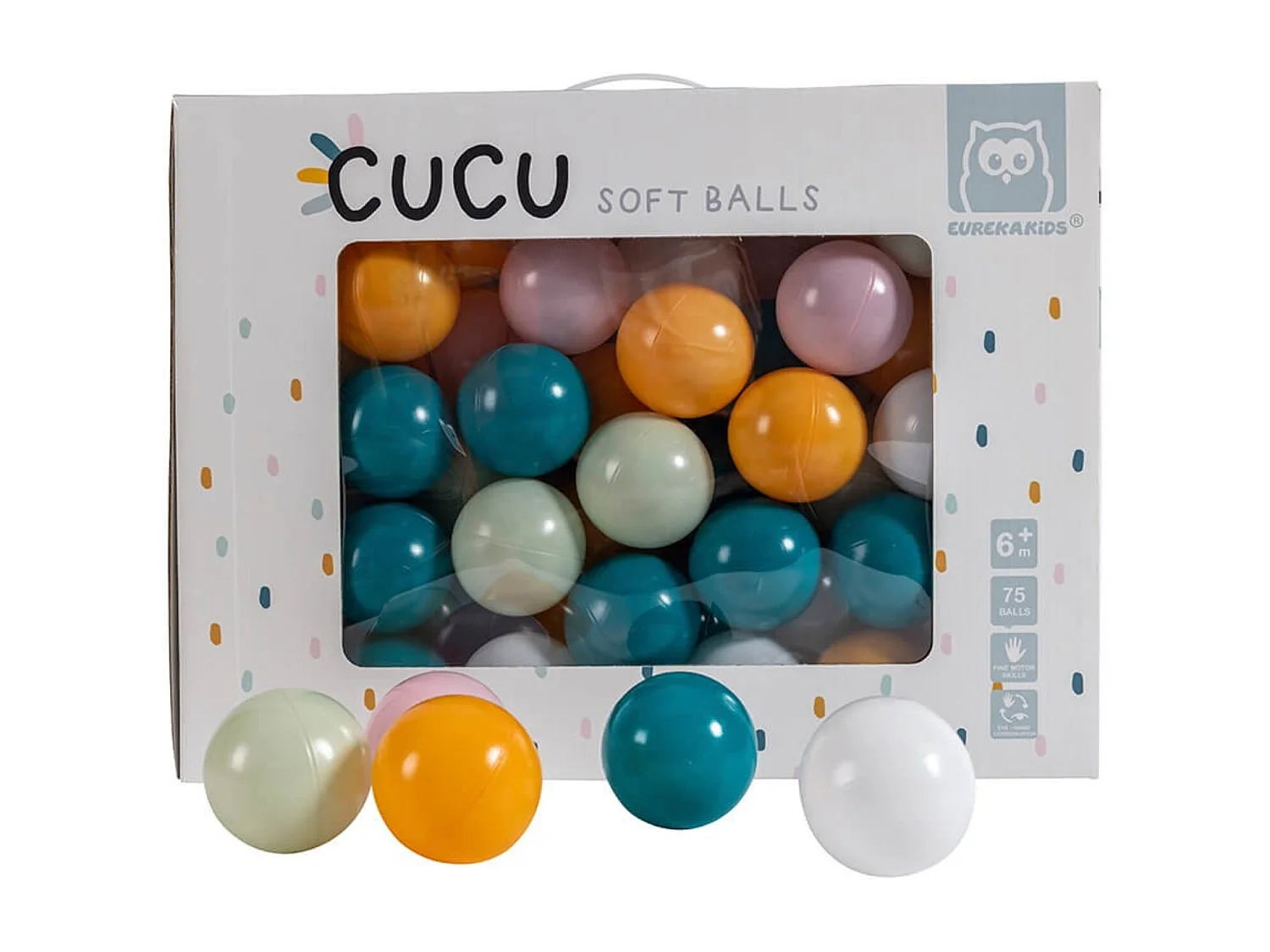 Pack de 75 balles molles colorées pour bébé - De 6 mois à 3 ans