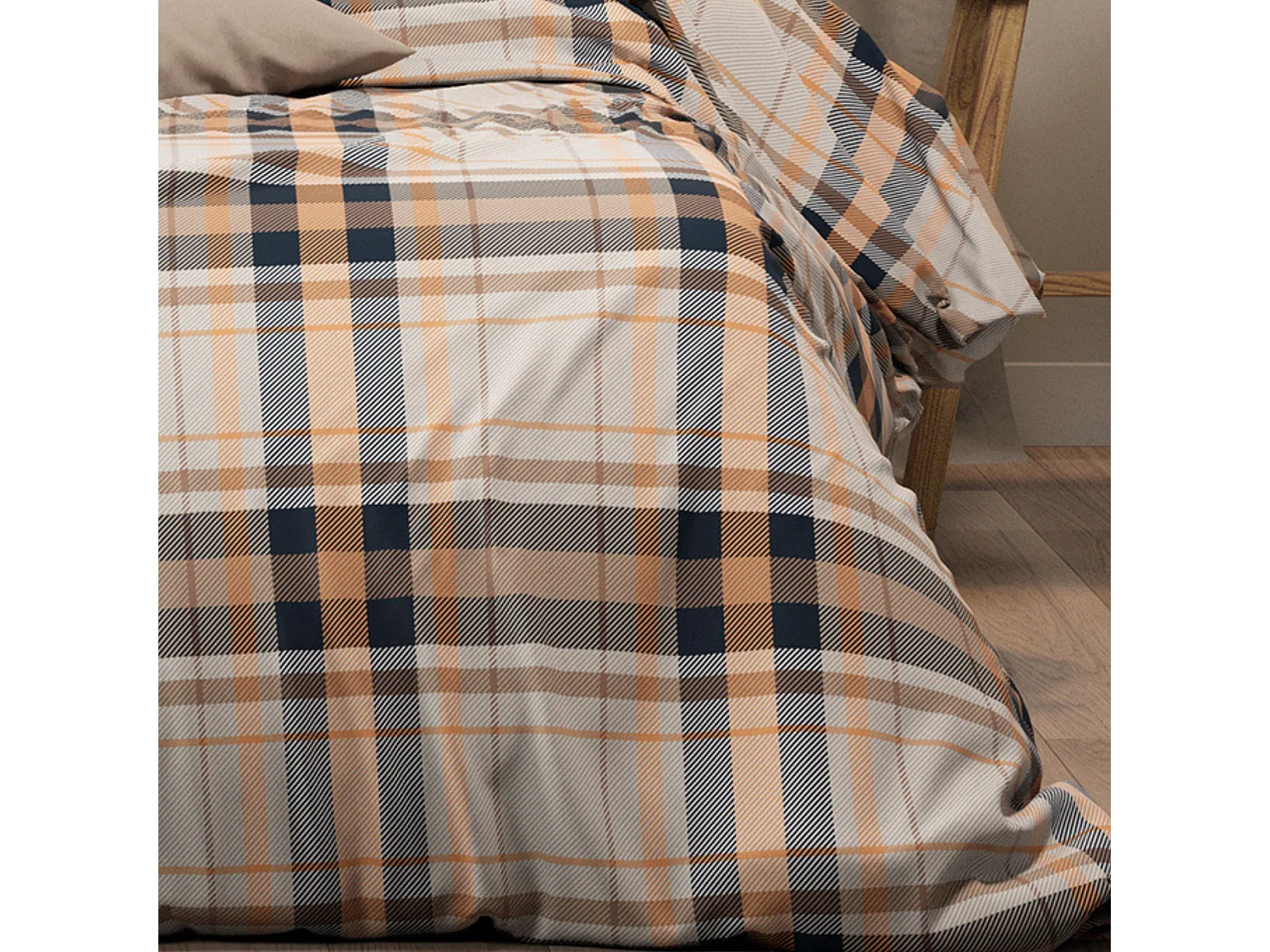 Parure de lit flanelle Edinbugh 200x200 cm