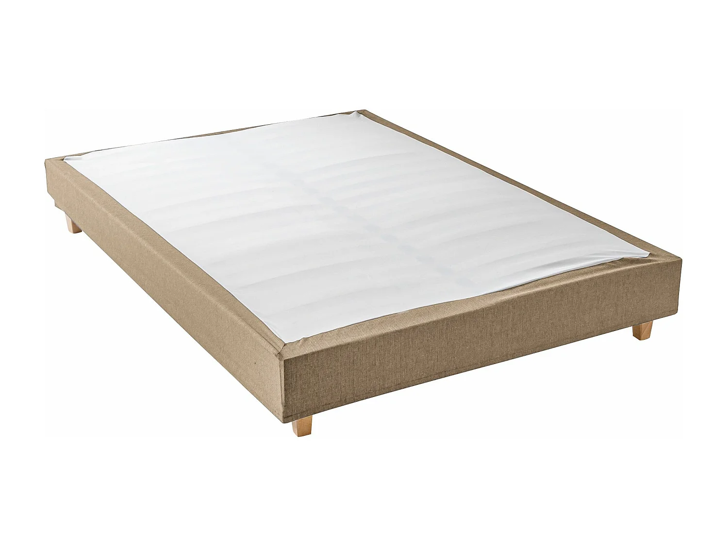 Cache-sommier beige LEAVE - Someo 90x190 cm