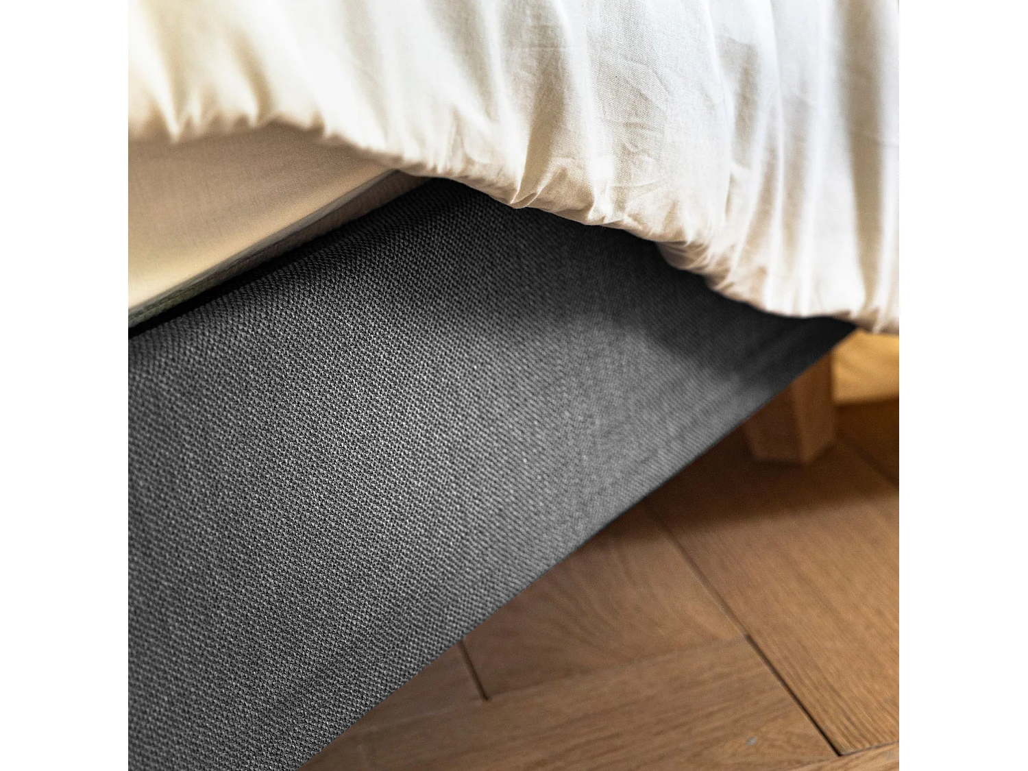 Cache-sommier Anthracite LEAVE - Someo 160x200