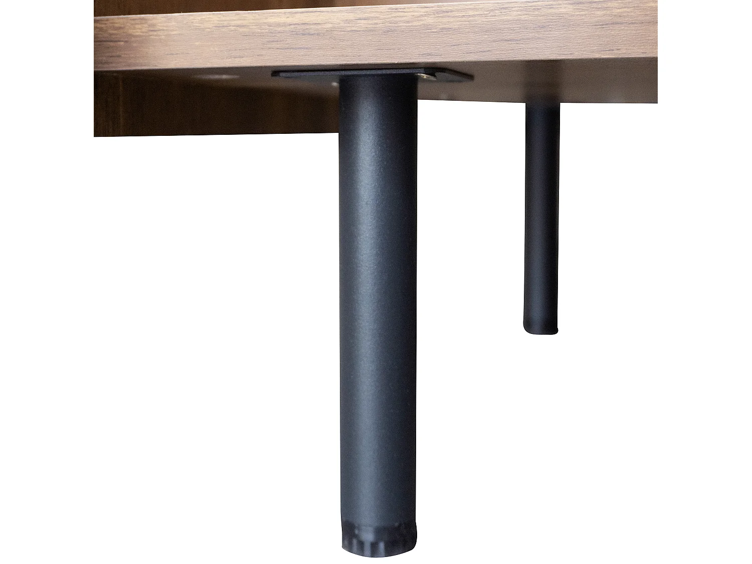 Table Basse moderne effet bois et noir 2 portes CUNGRUNS