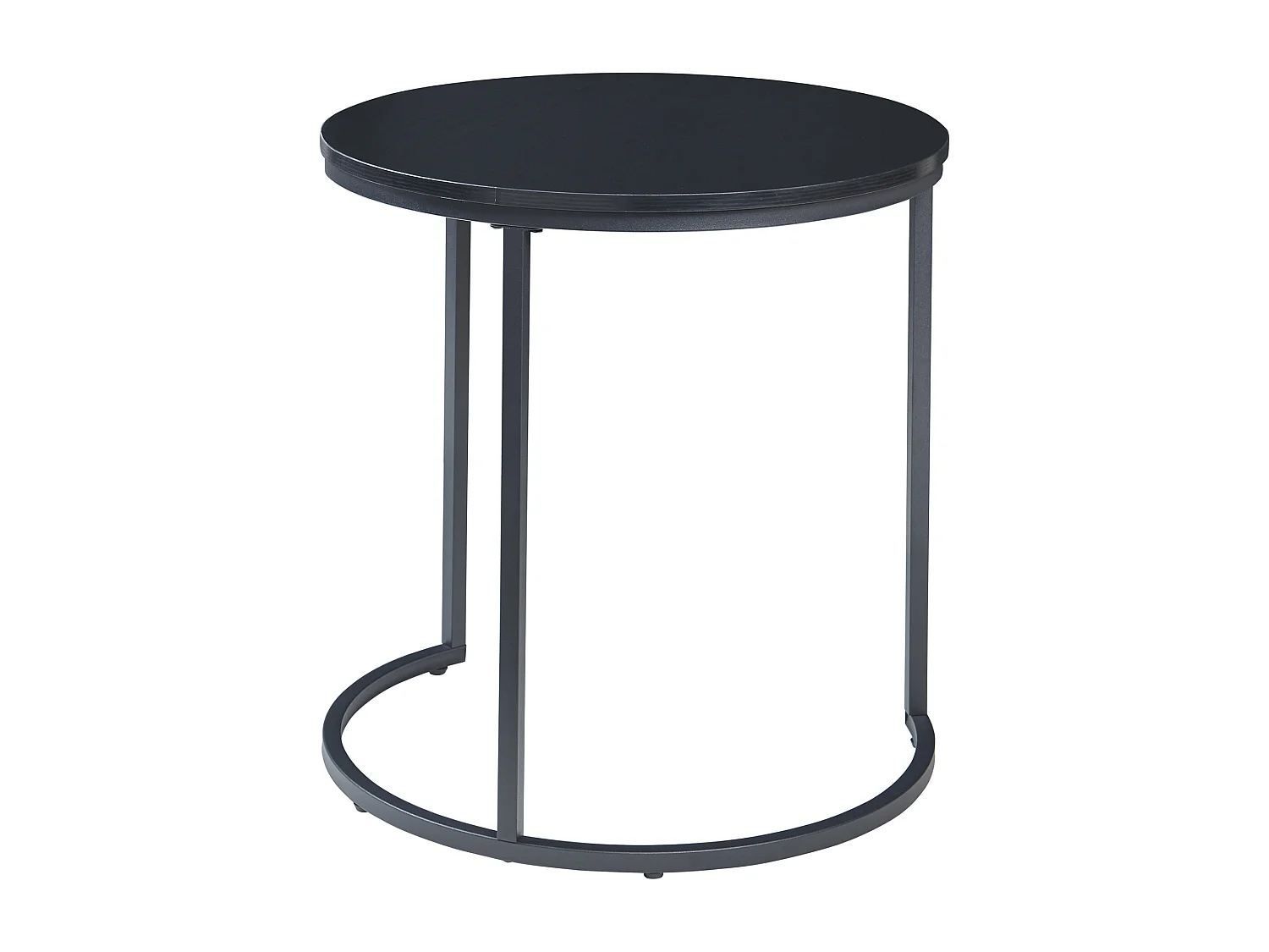 Lot de 3 tables basses gigognes Ulricehamn noir [en.casa]