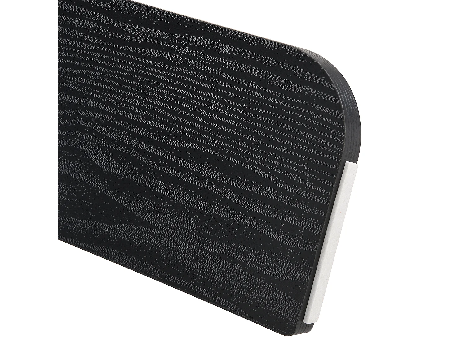 Ensemble de 2 tables basses gigognes moderne blanc et pieds noirs QEGZA BLACK