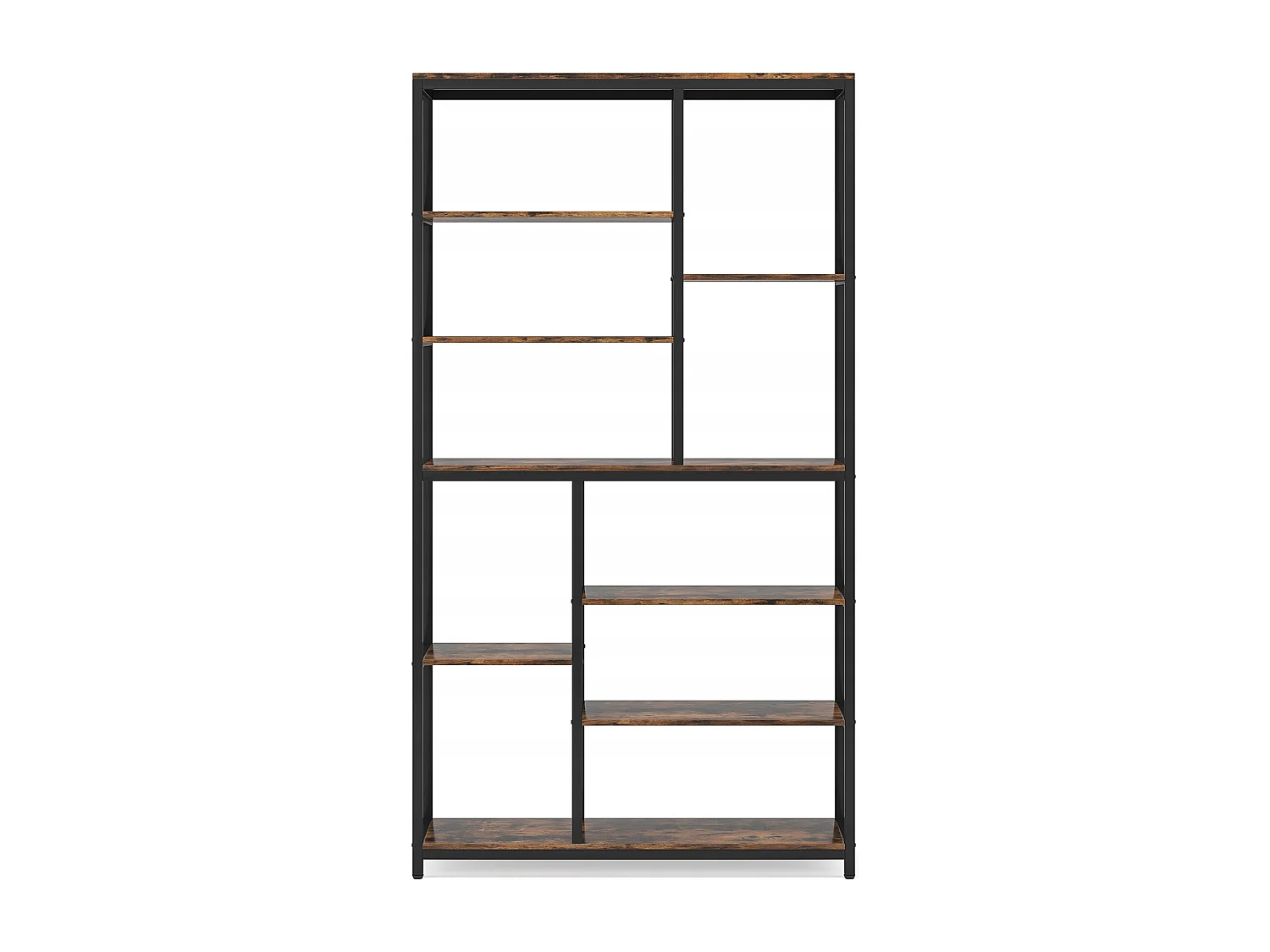 Bibliothèque, Étagère de Rangement à 9 Niveaux, Meuble de Rangement, Bibliothèque Industrielle Metal