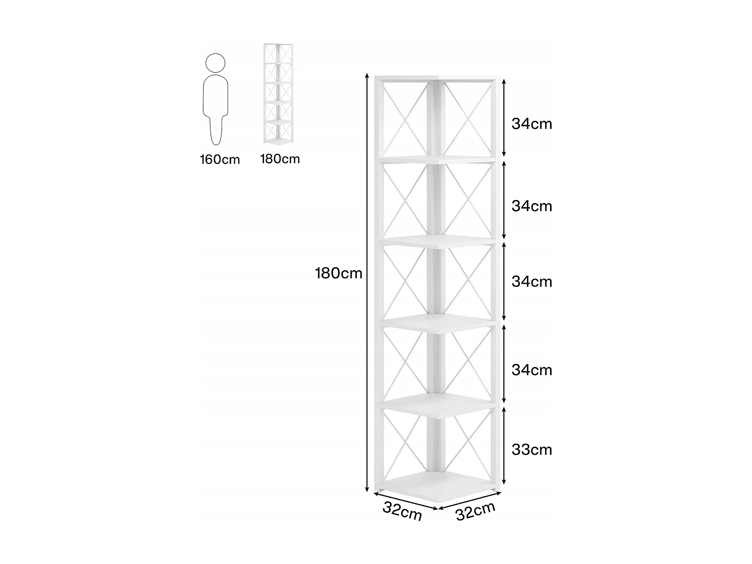 Bibliothèque d'angle, étagère de Rangement étagère bibliothèque, Support de Plante, 6 Niveaux Industriel pour la Maison, Bureau
