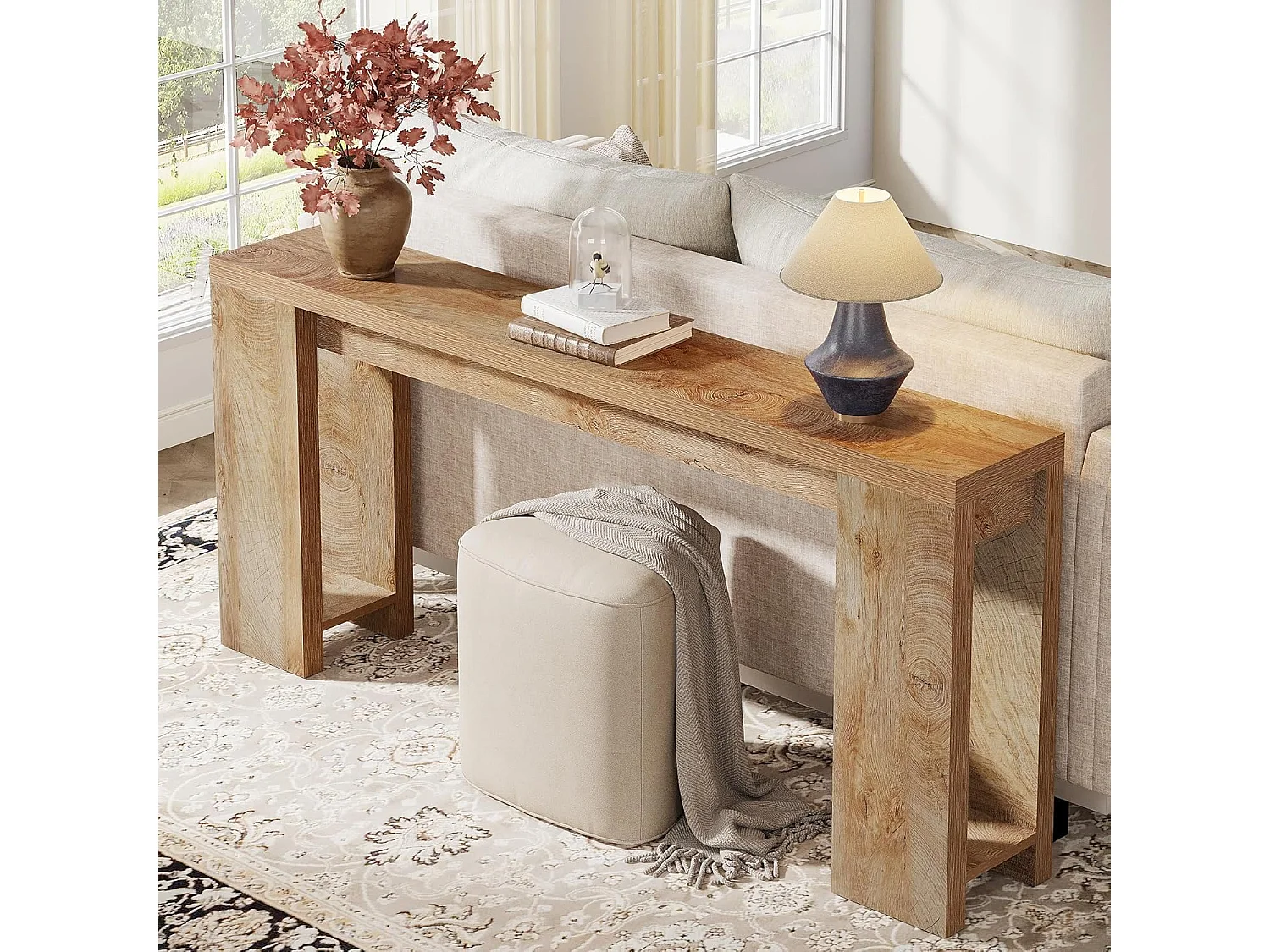 Table Console 160 x 29,5 x 85 cm, Table d'appoint, Table de Couloir, Table Basse pour Petits espaces