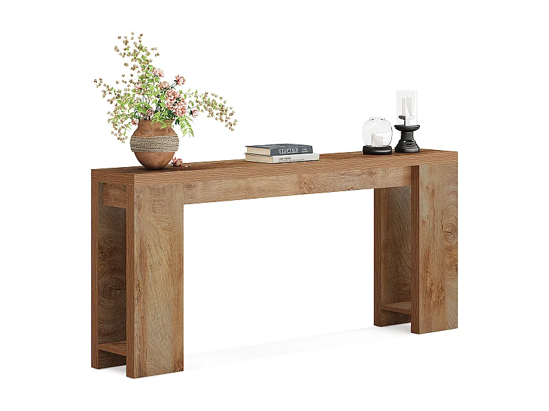 Stolik konsolowy 160 x 29,5 x 85 cm, stolik boczny, stolik do przedpokoju, stolik kawowy do małych przestrzeni