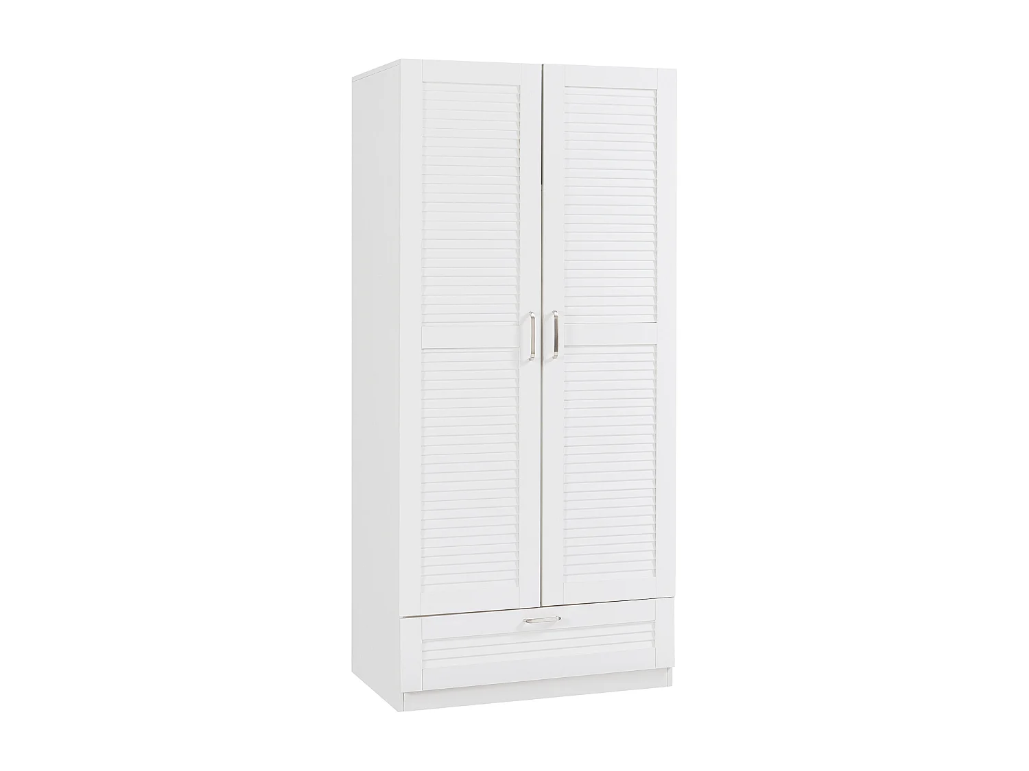 Armoire de chambre Finning 4 étagères 1 tiroir MDF 176 x 80 x 52 cm blanc [en.casa]