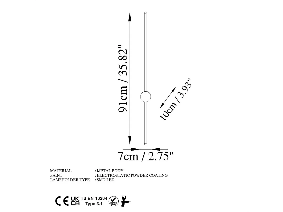 Lampada da parete - Gold