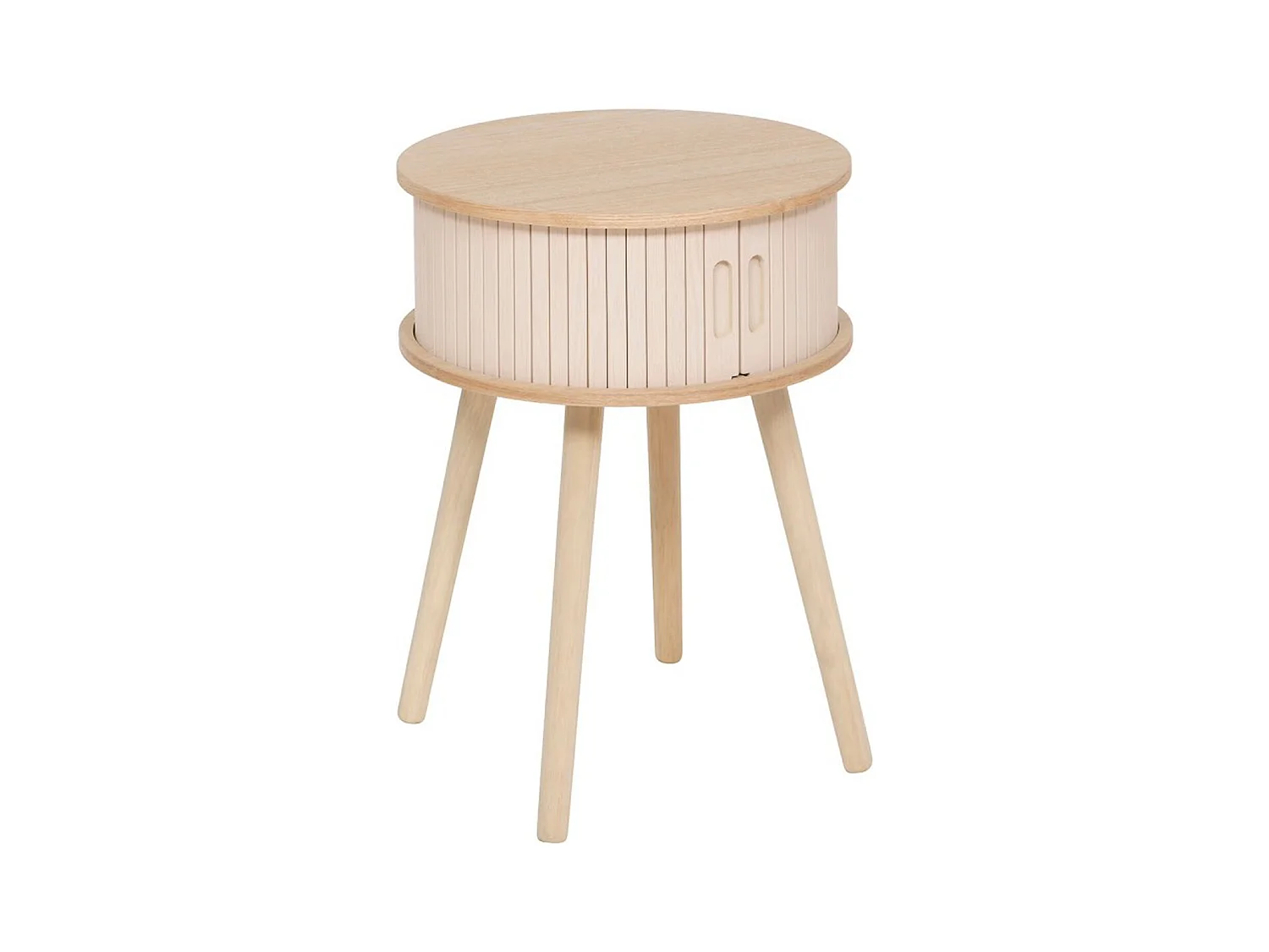 Table de chevet, table de nuit en bois coloris Beige - diamètre 40 x Hauteur 54 cm
