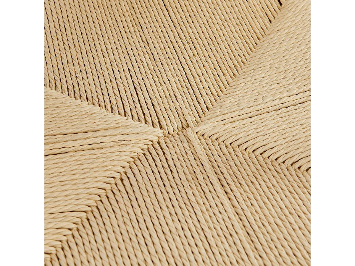 Lot de 2 fauteuils à dîner en bois coloris Beige  - Longueur 56  x Profondeur 56 x Hauteur 73 cm