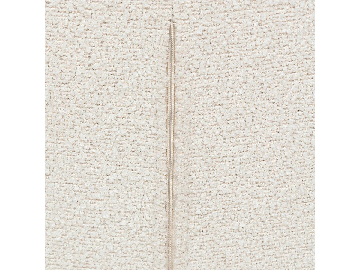 Lot de 2 fauteuils en tissu coloris blanc et pieds en bois naturel -  Longueur 57 x Profondeur 60 x Hauteur 83,5 cm