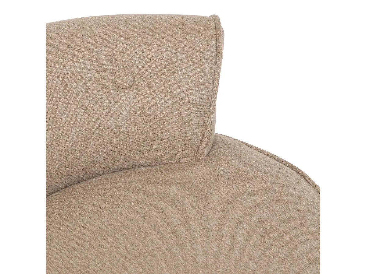 Lot de 2 tabourets en velours coloris beige et pieds en bois naturel - Longueur 46 x Profondeur 49 x Hauteur 58 cm