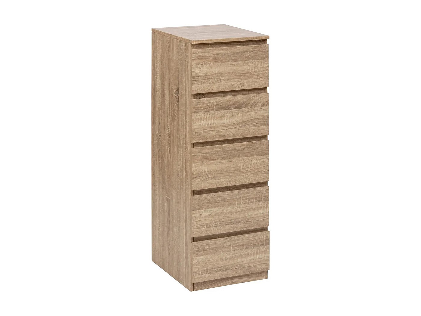 Chiffonner, meuble de rangement avec 5 tiroirs en bois coloris beige ...
