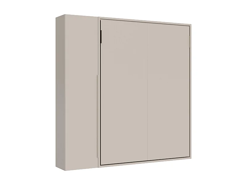 Lit escamotable vertical français Versia Sofà 140 avec 1 porte armoire gauche Argilla