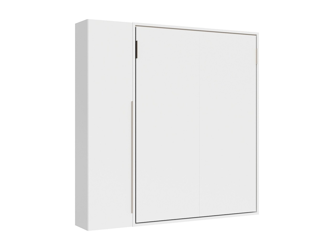 Armoire Lit escamotable 140x200cm Blanc/Chêne Sauvage Horizontal Lit Rabattable Lit Mural C*Adore | Leroy Merlin