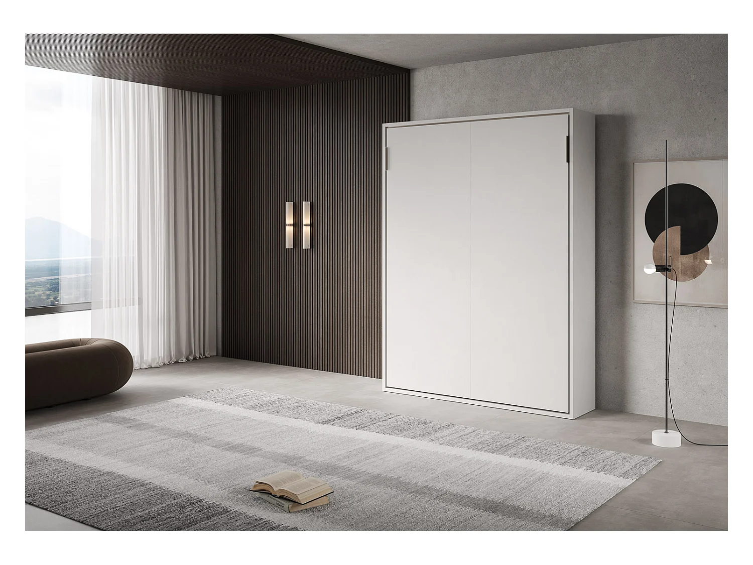 Versia 160 Lit double vertical escamotable blanc