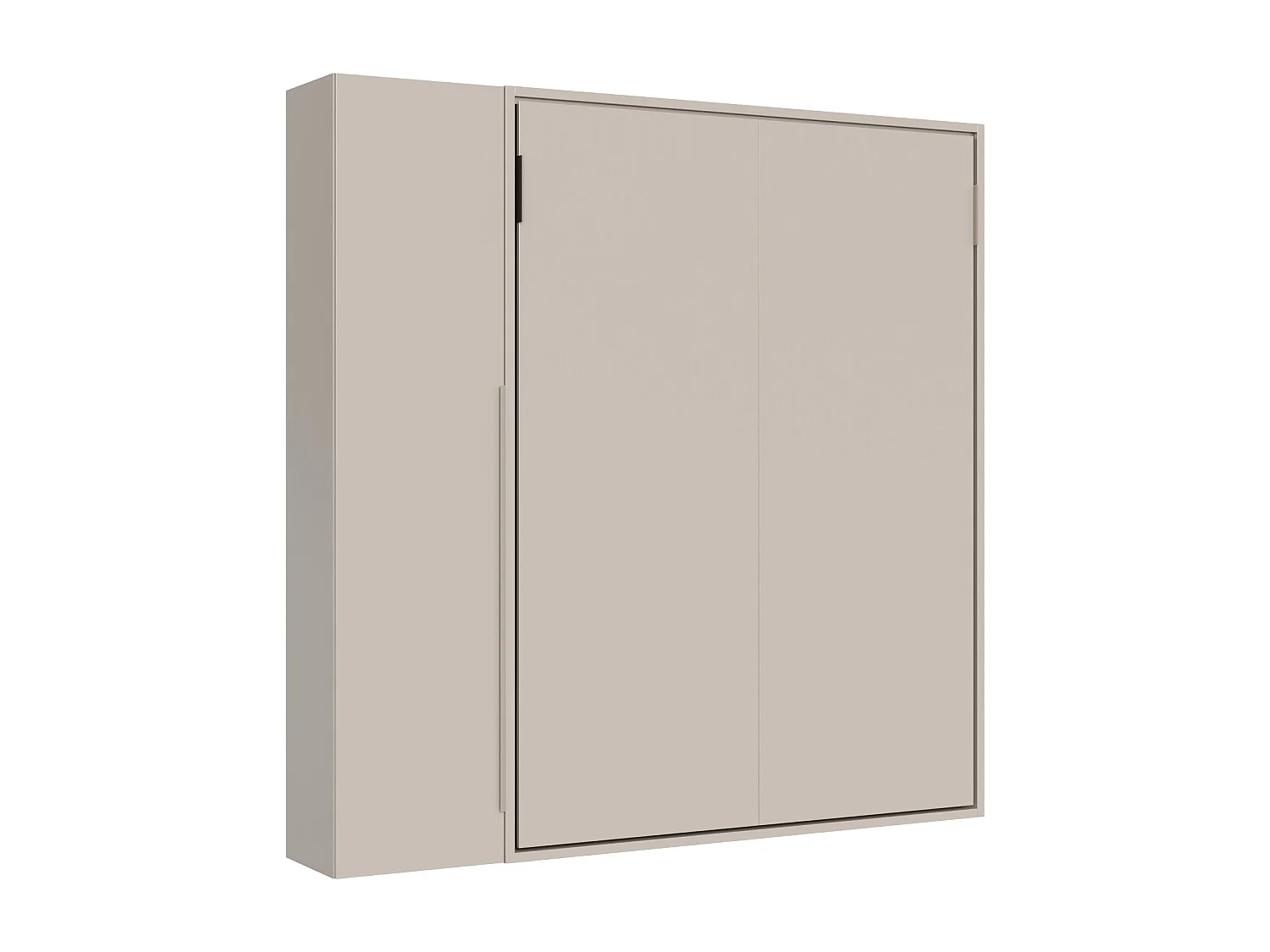Lit français escamotable vertical Versia Sofà 140 avec armoire droite Argilla 1 porte