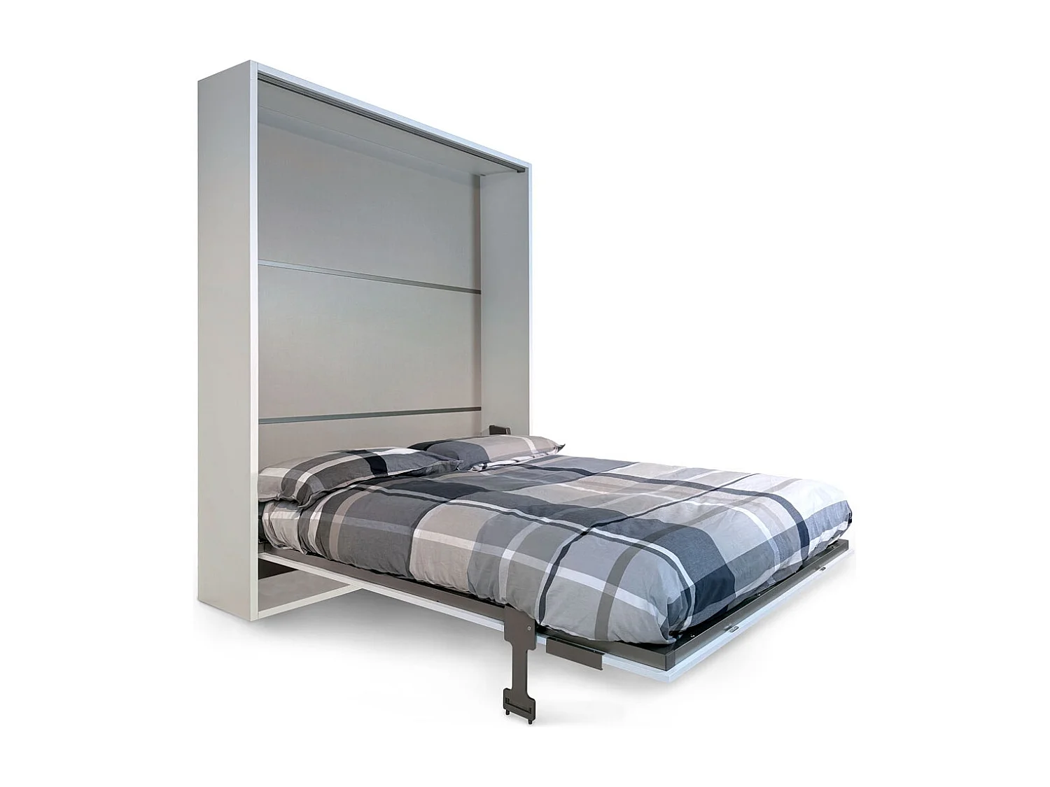 Letto matrimoniale verticale a scomparsa Versia 160 con armadio 1 anta dx Bianco