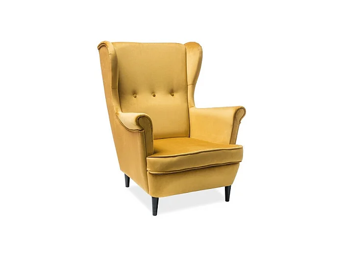 Fotel uszak LORD VELVET curry
