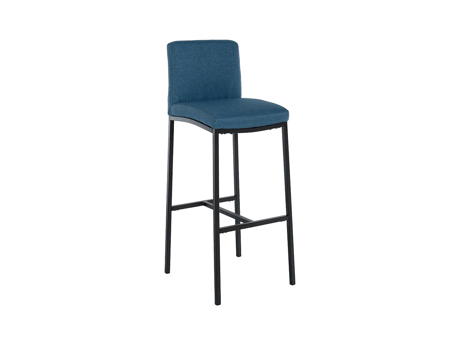 Tabouret de bar - Tissu - Bleu - Freeport