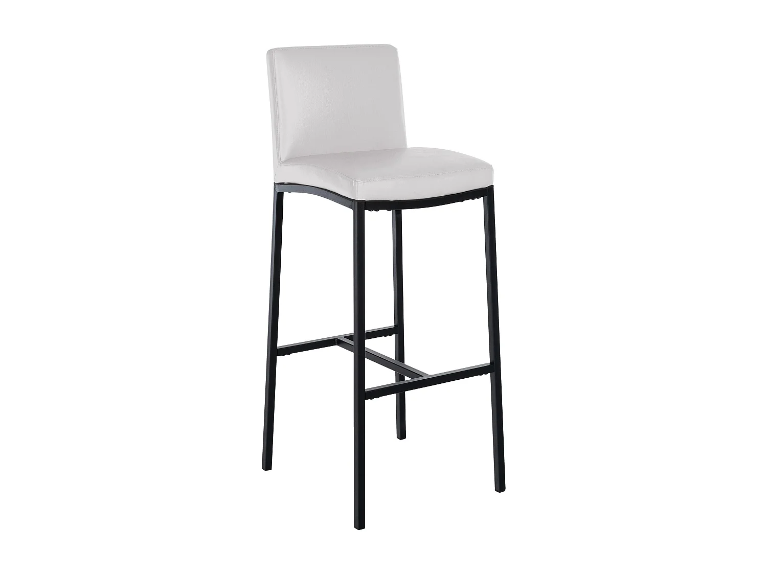 Tabouret de bar - Similicuir - Blanc - Freeport