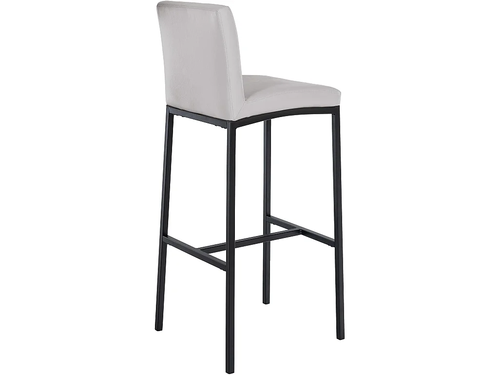 Tabouret de bar - Similicuir - Blanc - Freeport