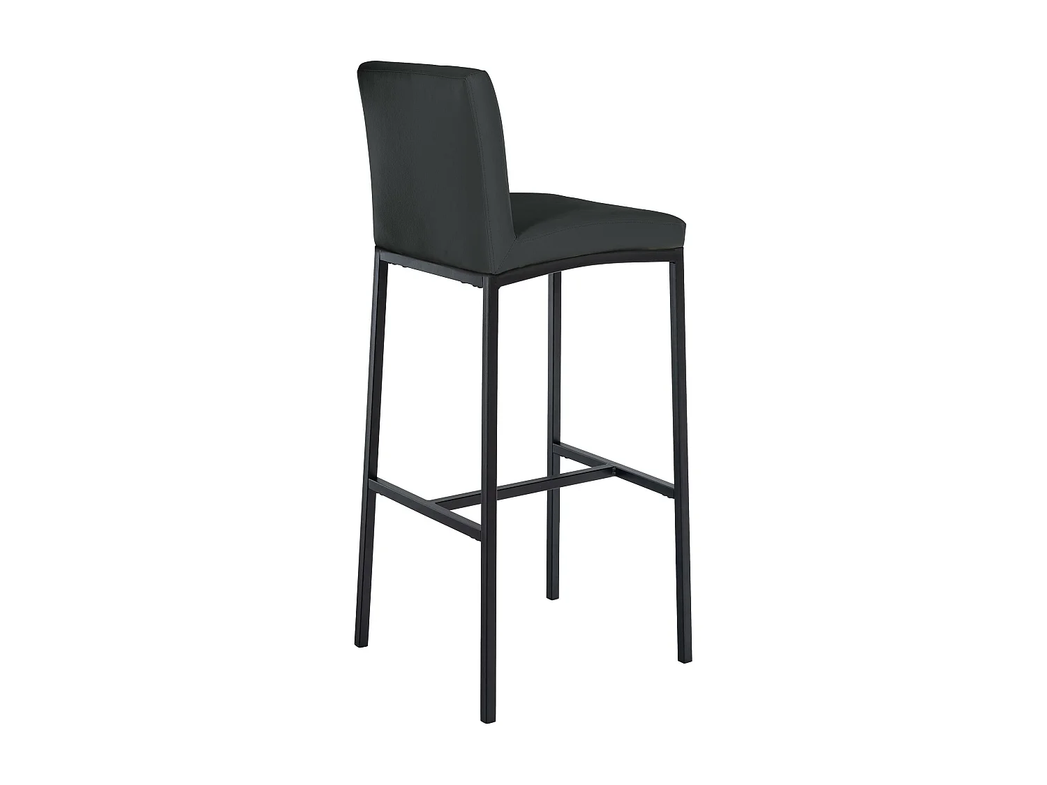 Tabouret de bar - Similicuir - Gris foncé - Freeport