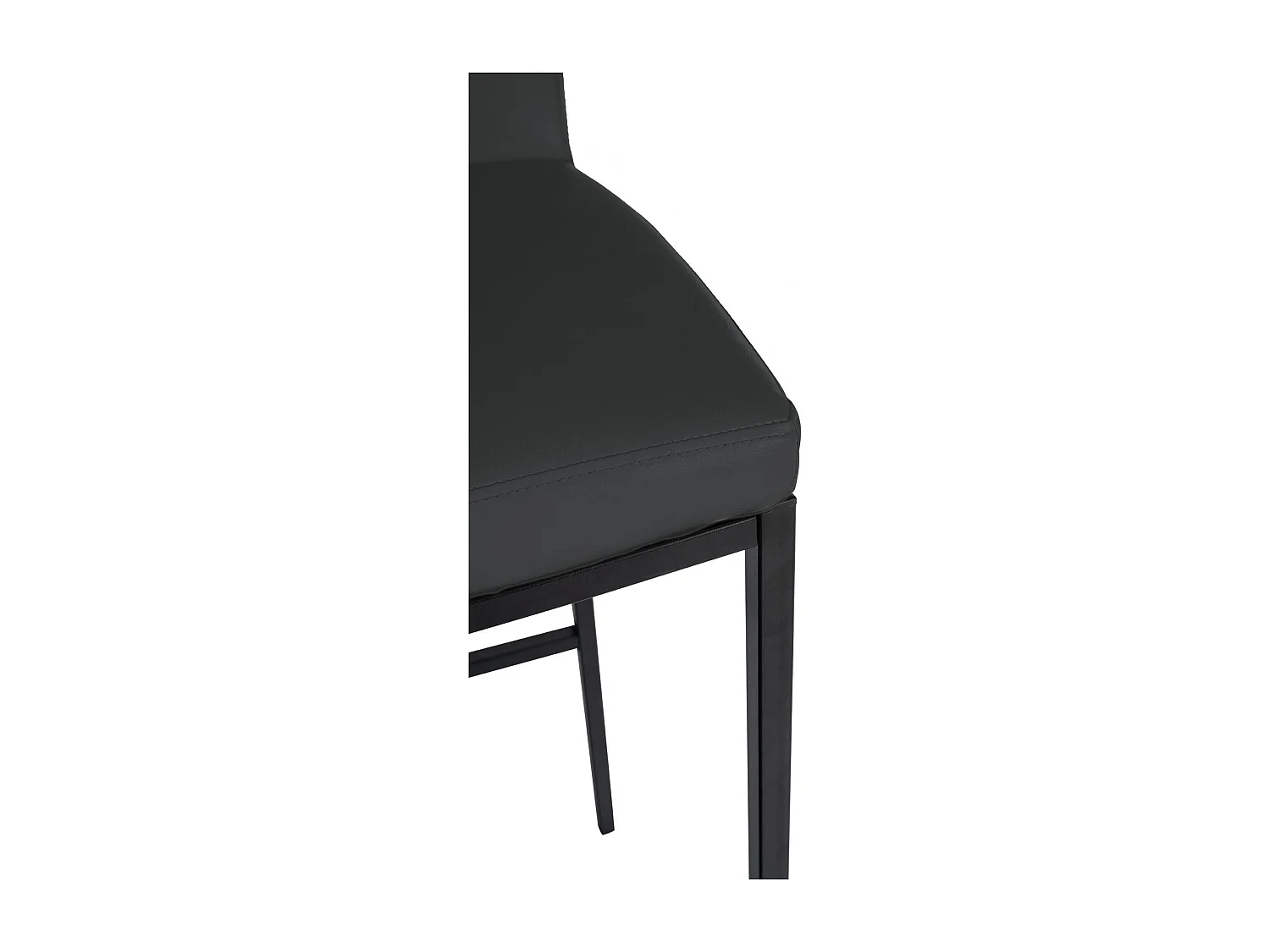 Tabouret de bar - Similicuir - Gris foncé - Freeport