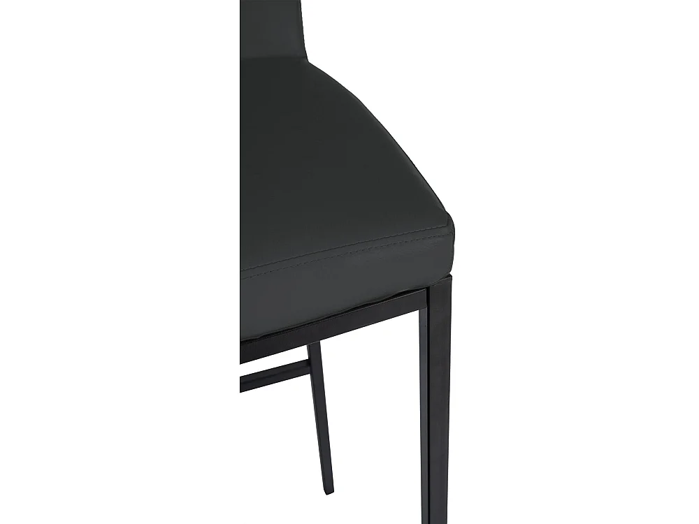 Tabouret de bar - Similicuir - Gris foncé - Freeport