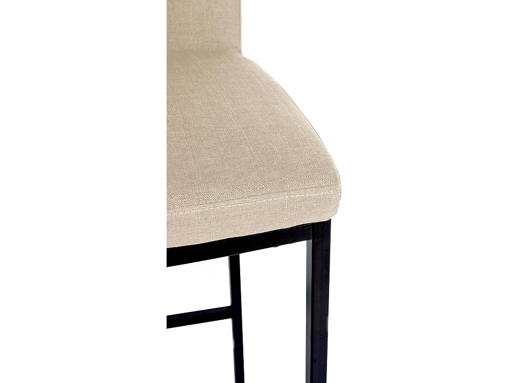 Tabouret de bar - Tissu - Crème - Freeport