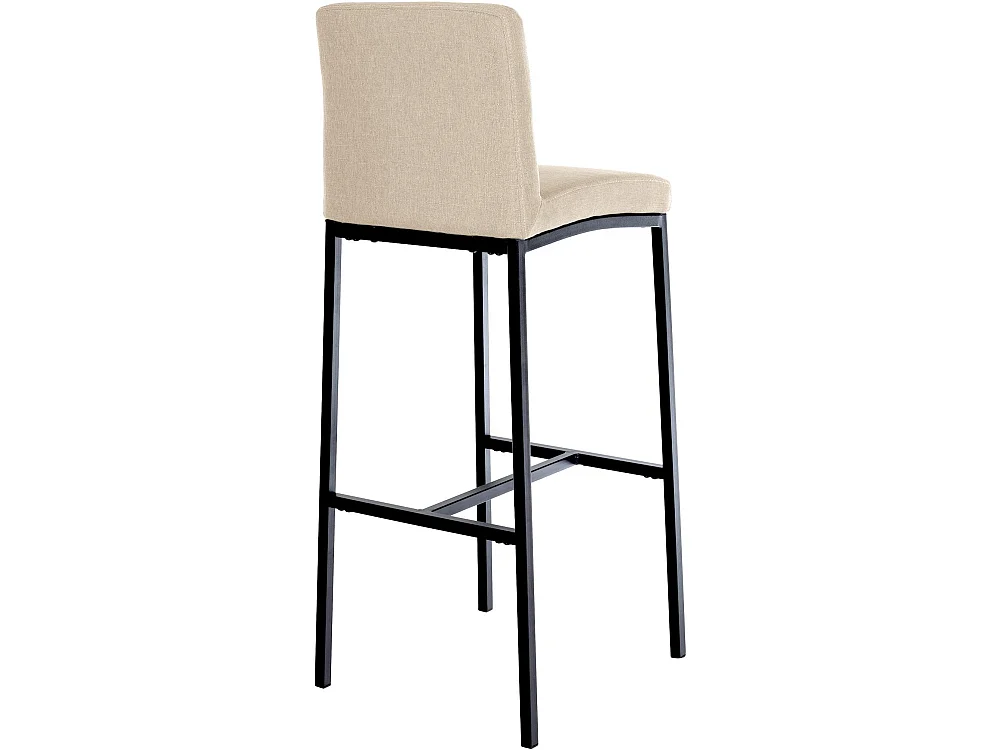 Tabouret de bar - Tissu - Crème - Freeport