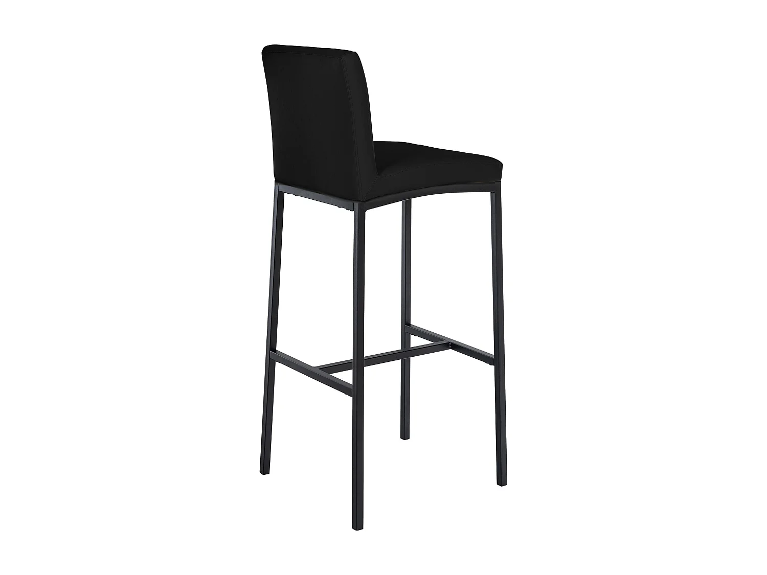 Tabouret de bar - Similicuir - Noir - Freeport
