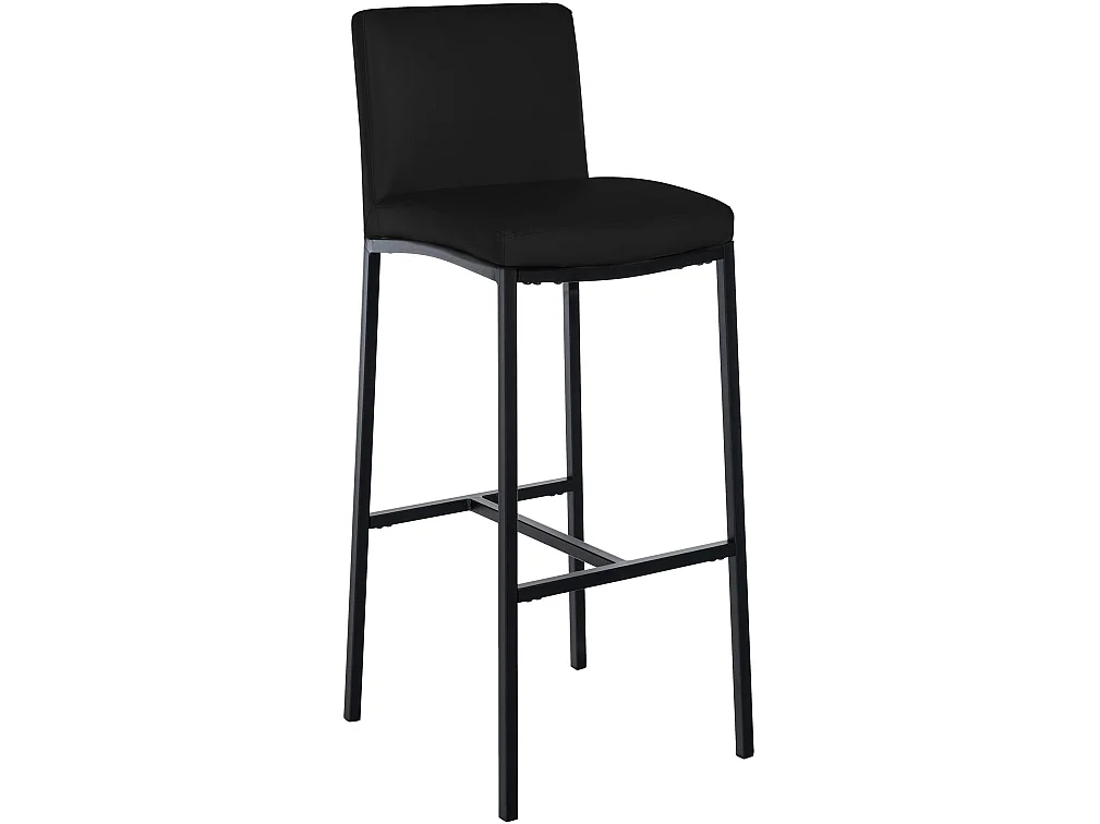 Tabouret de bar - Similicuir - Noir - Freeport