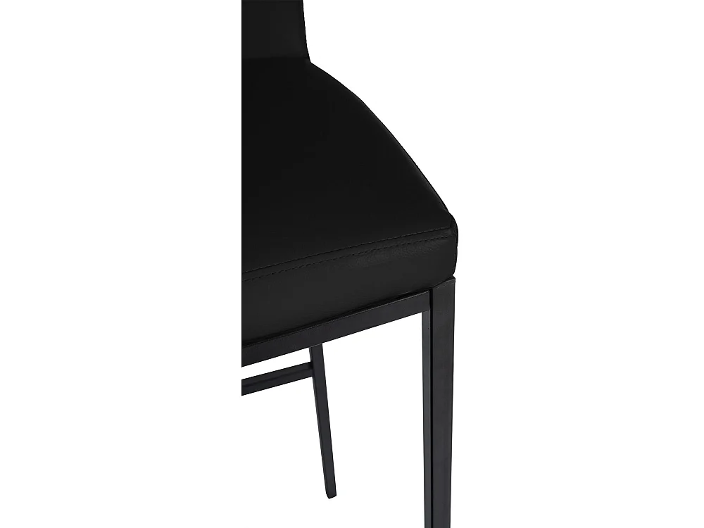 Tabouret de bar - Similicuir - Noir - Freeport