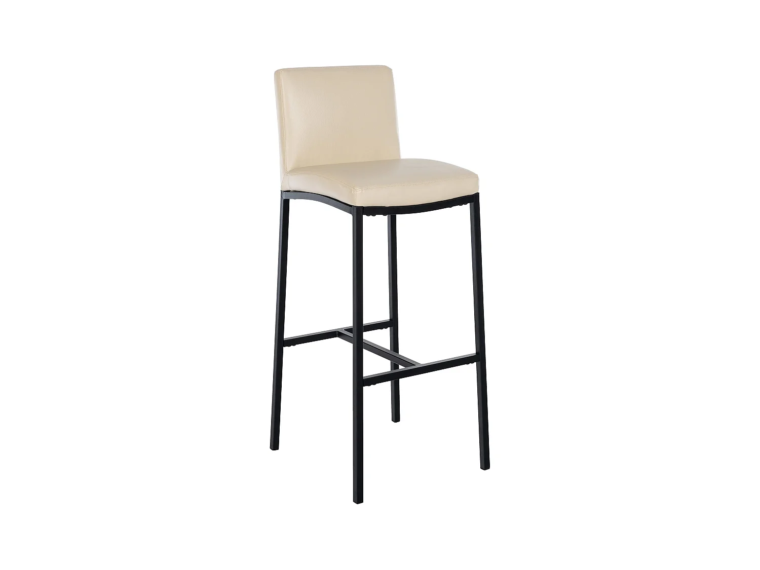 Tabouret de bar - Similicuir - Crème - Freeport