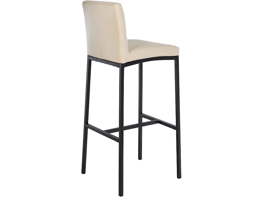 Tabouret de bar - Similicuir - Crème - Freeport