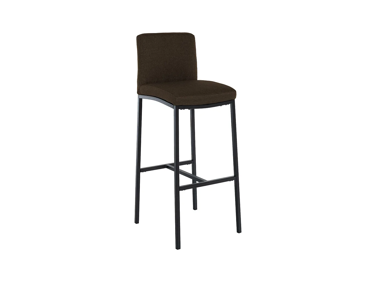 Tabouret de bar - Tissu - Marron - Freeport
