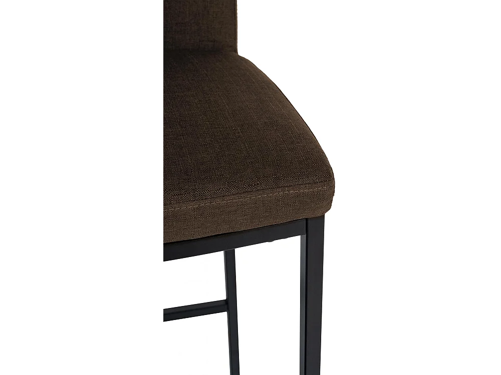 Tabouret de bar - Tissu - Marron - Freeport