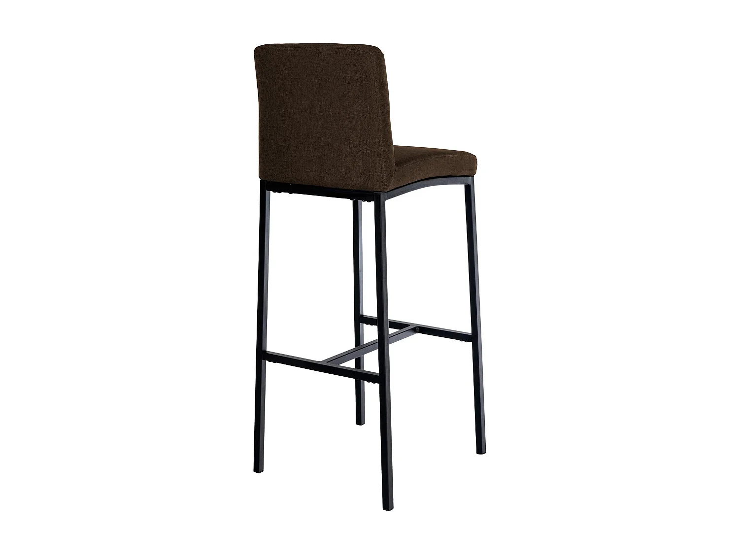 Tabouret de bar - Tissu - Marron - Freeport