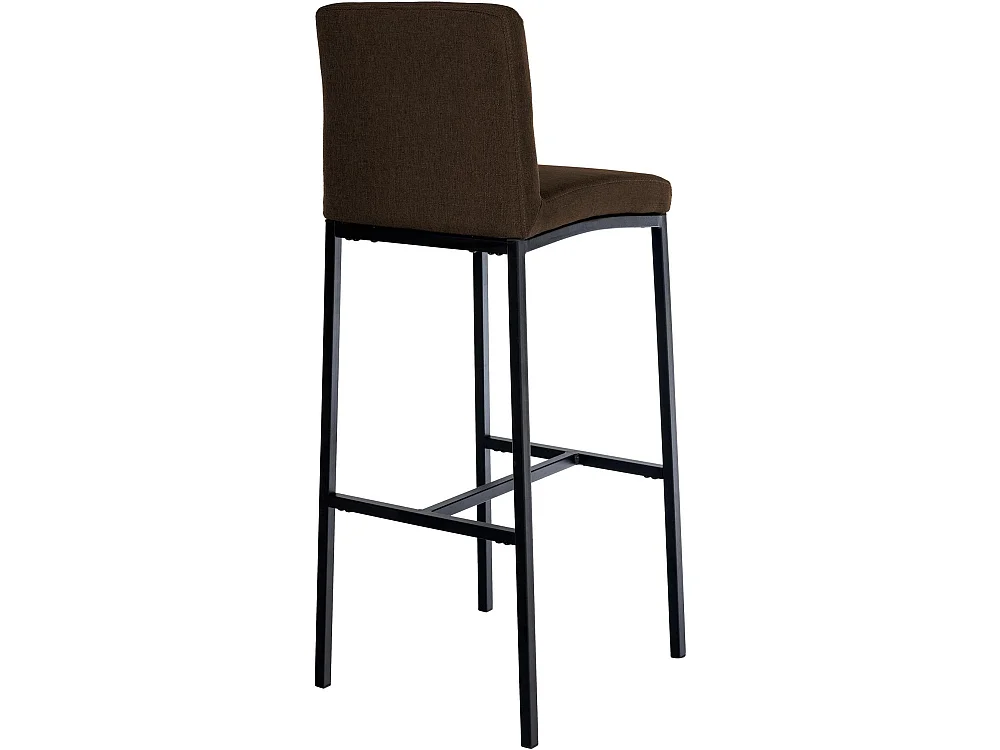 Tabouret de bar - Tissu - Marron - Freeport