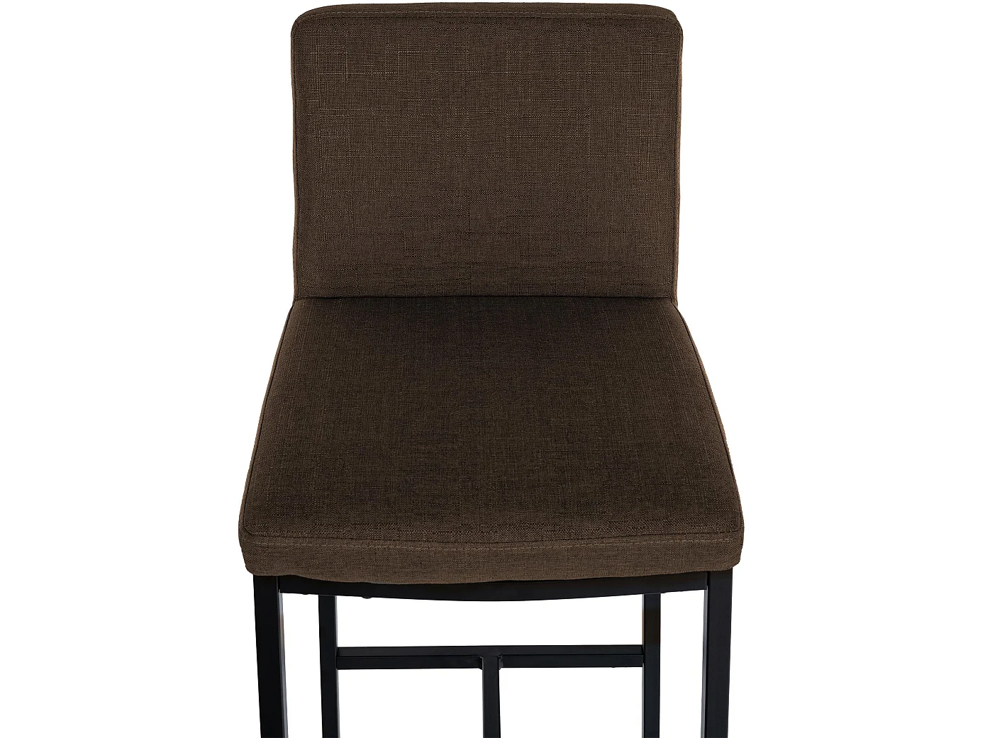 Tabouret de bar - Tissu - Marron - Freeport