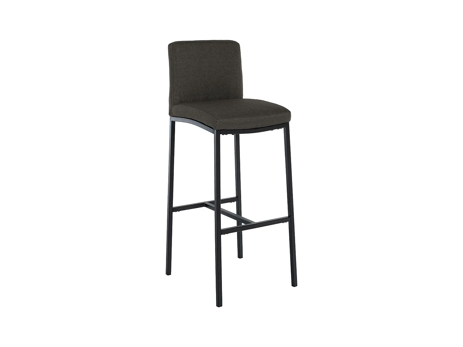 Tabouret de bar - Tissu - Gris foncé - Freeport