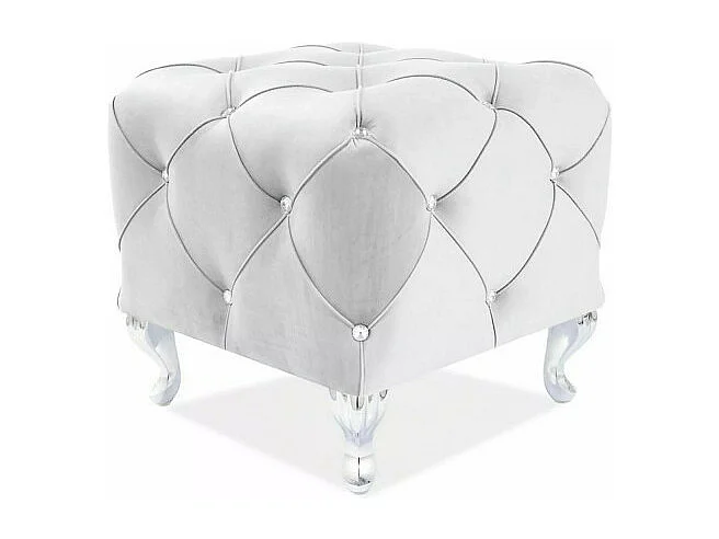 Pufa HESTIA K VELVET jasnoszara