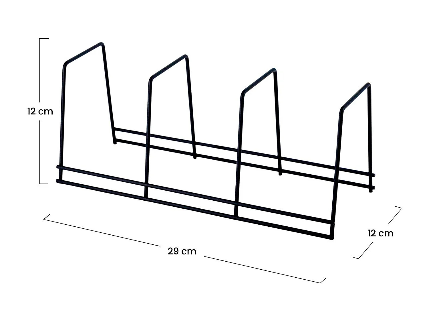 Soporte para Platos y Sartenes con 3 Secciones 12x29x12cm 7house